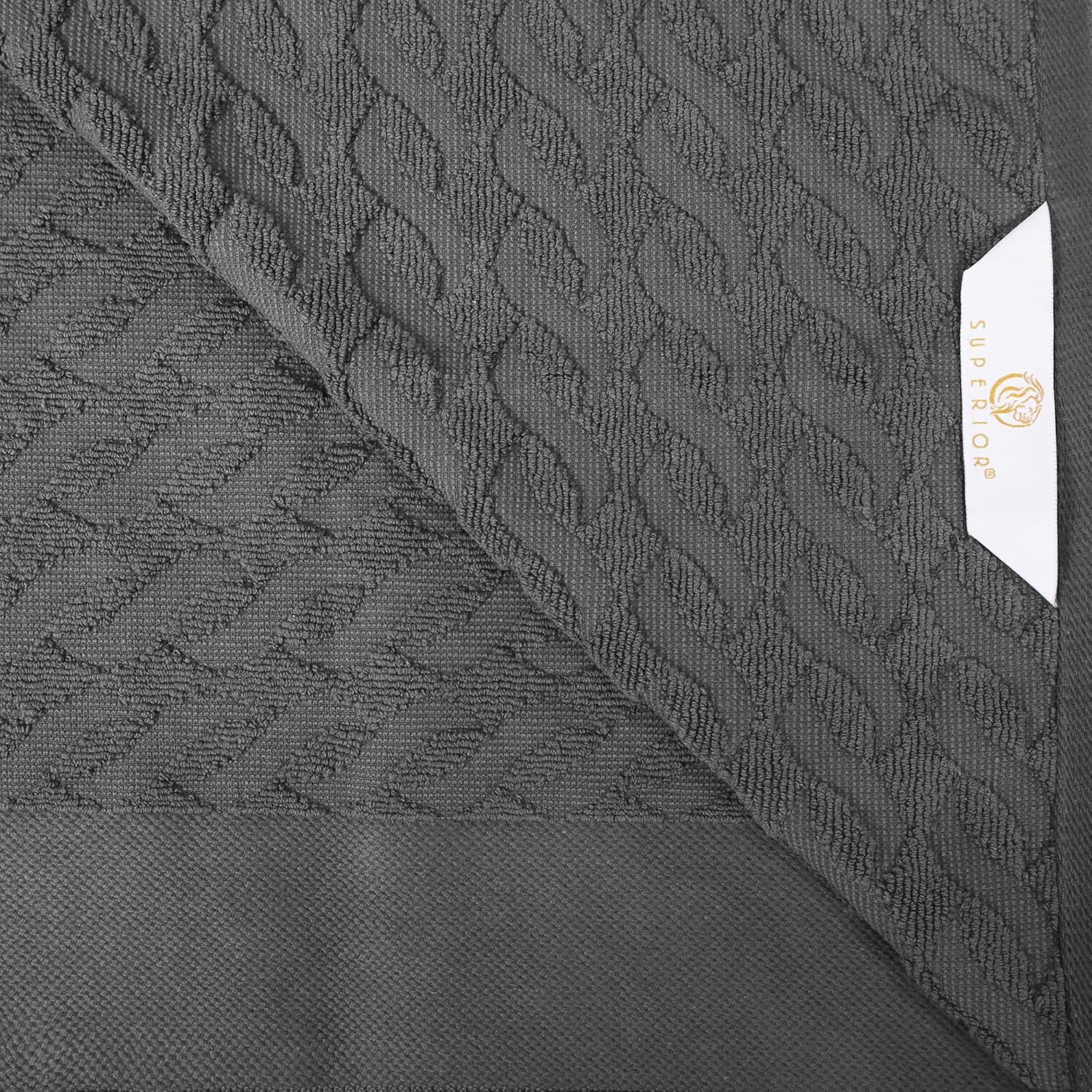 Superior Turkish Cotton Jacquard 4-Piece Bath Towel Set 1