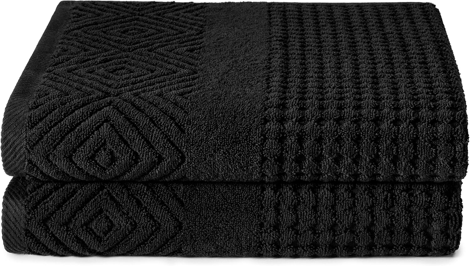 TexereSilk Organic Cotton Diamond Jacquard Towel Set
