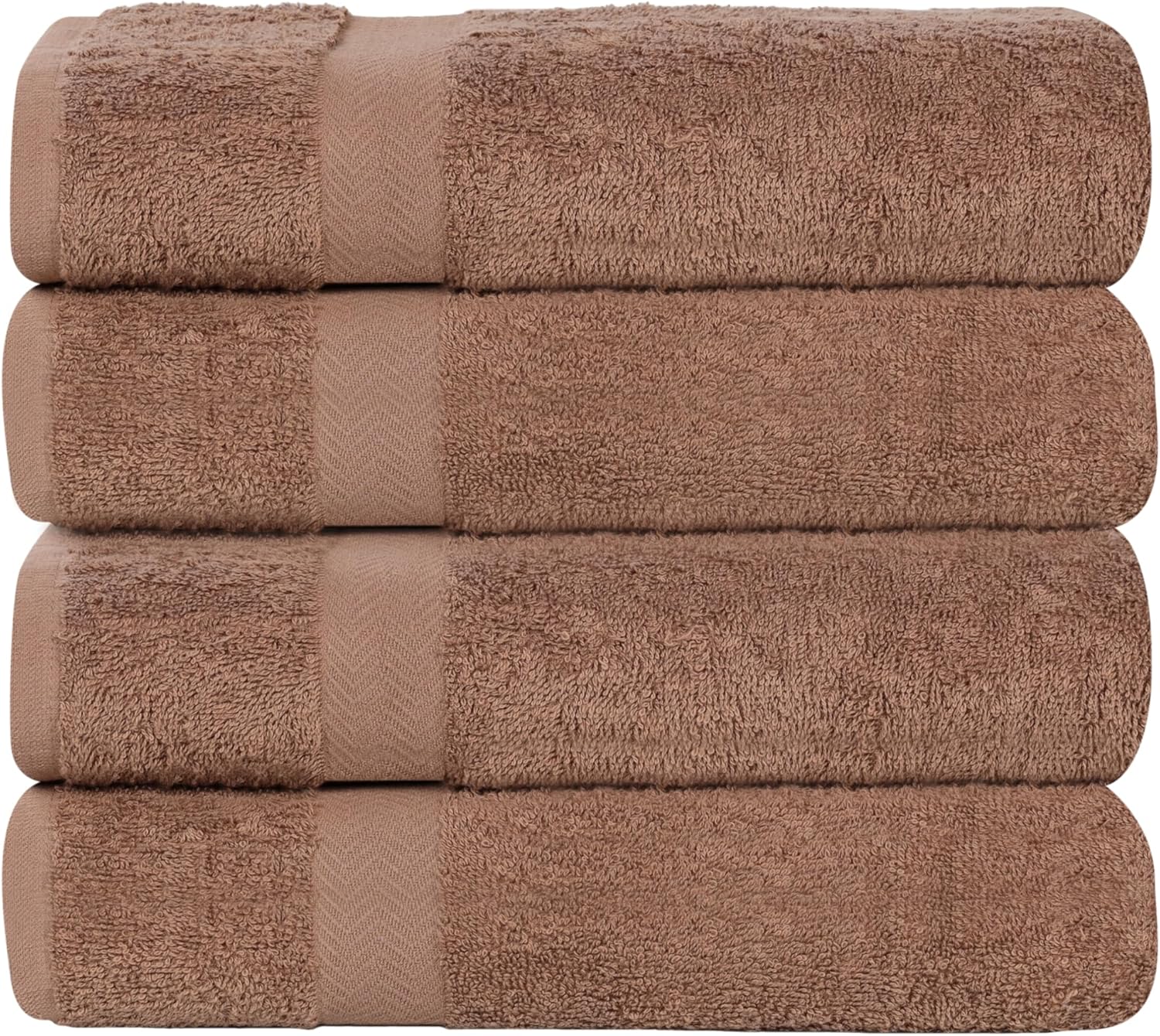 Superior 4-Piece Cotton Bath Towel Set - Latte