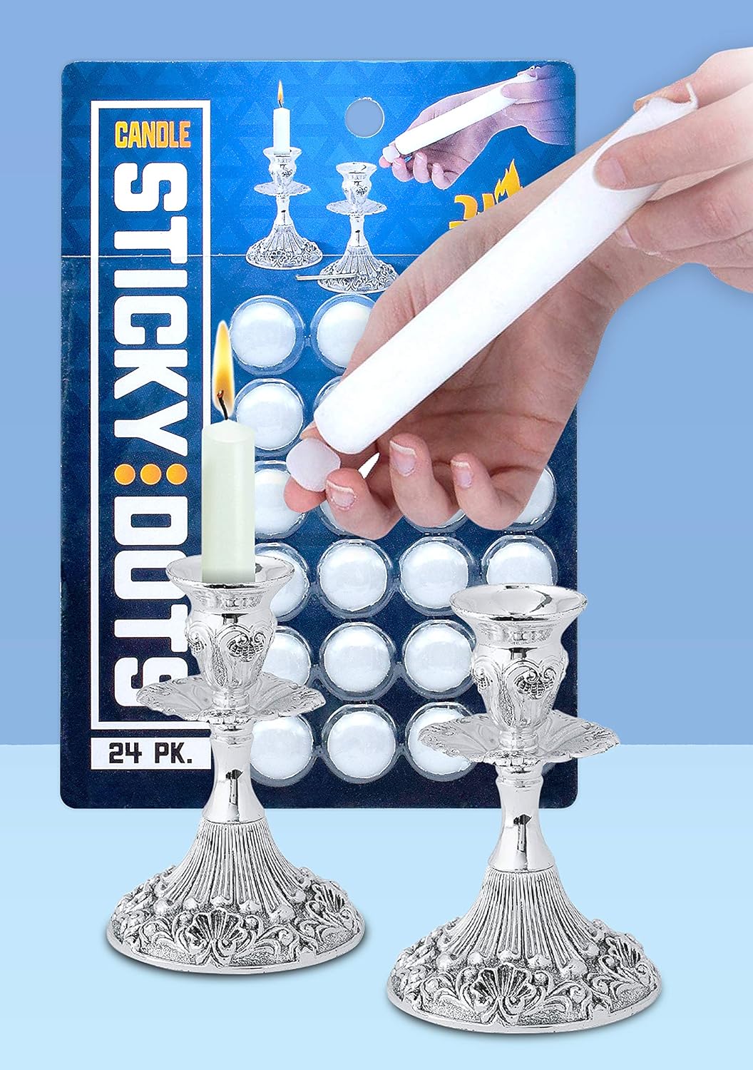Ner Mitzvah Candle Sticky Dots - 48 Dots 1