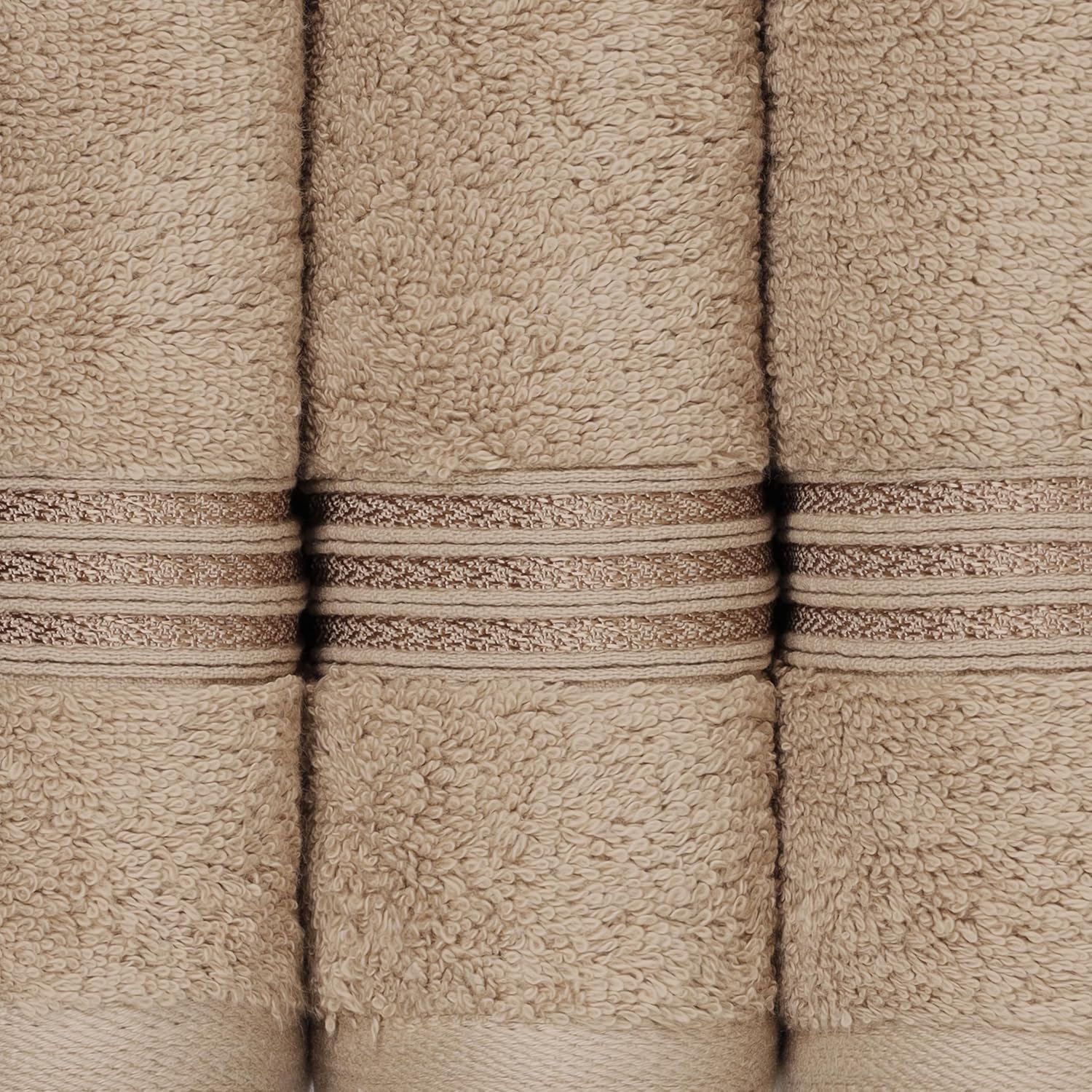 Superior Egyptian Cotton Bath Towel Set of 2 Taupe