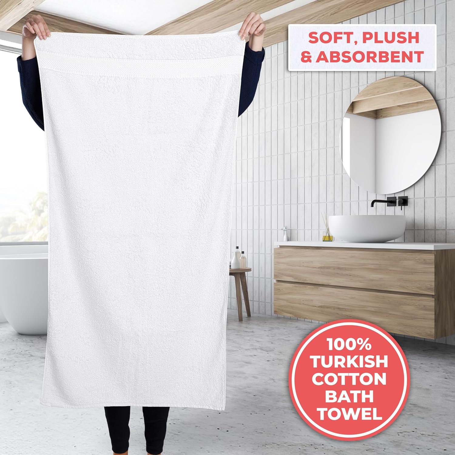TEXTILOM 6 Pcs Bath Towel Set Hotel and Spa Quality