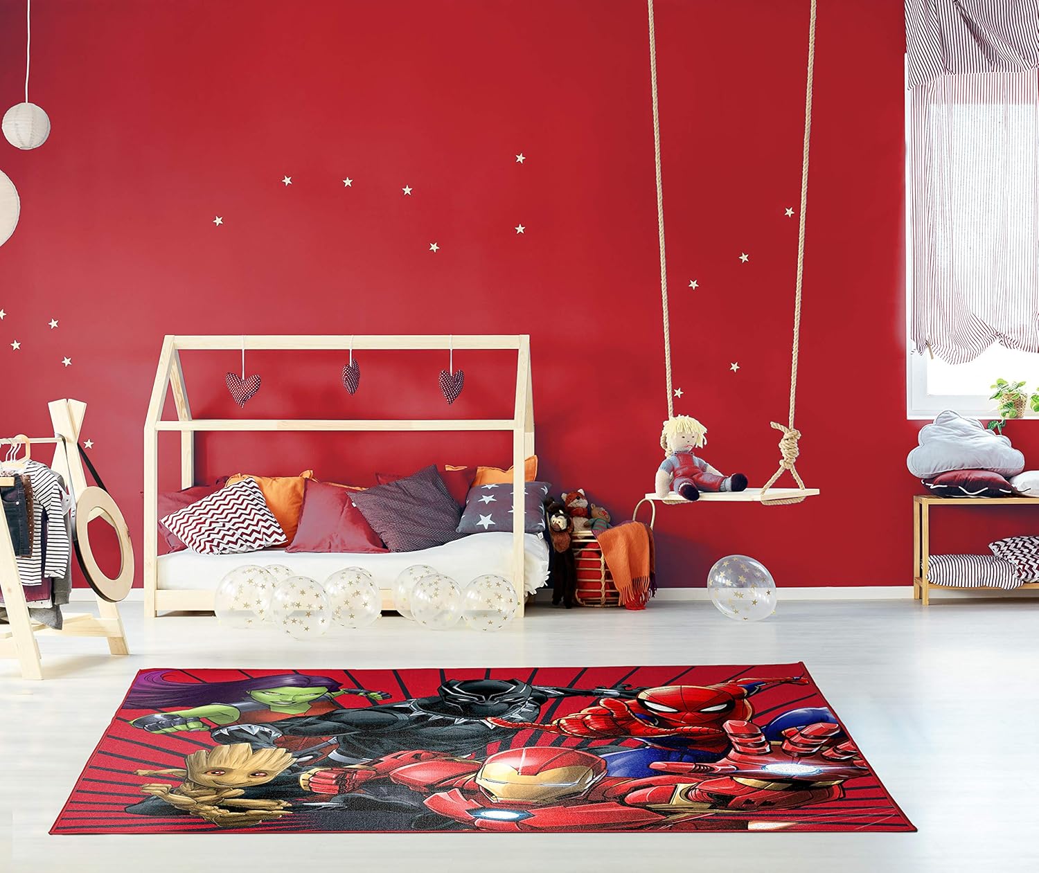 Jay Franco Marvel Avengers Full Assault Kids Room Rug 4x5ft