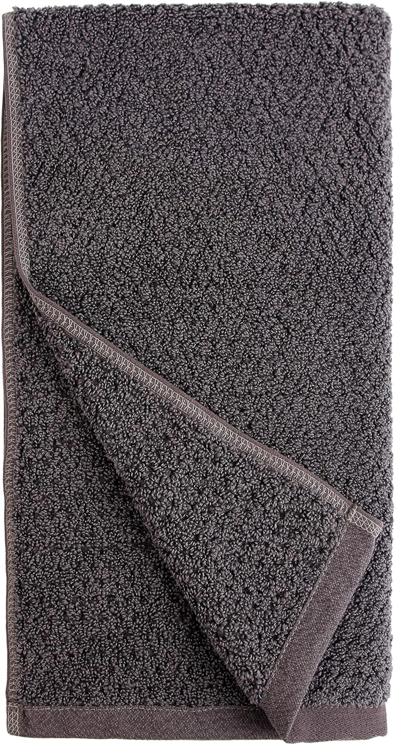 Everplush Diamond Jacquard 6-Piece Bath Towel Set Charcoal 1