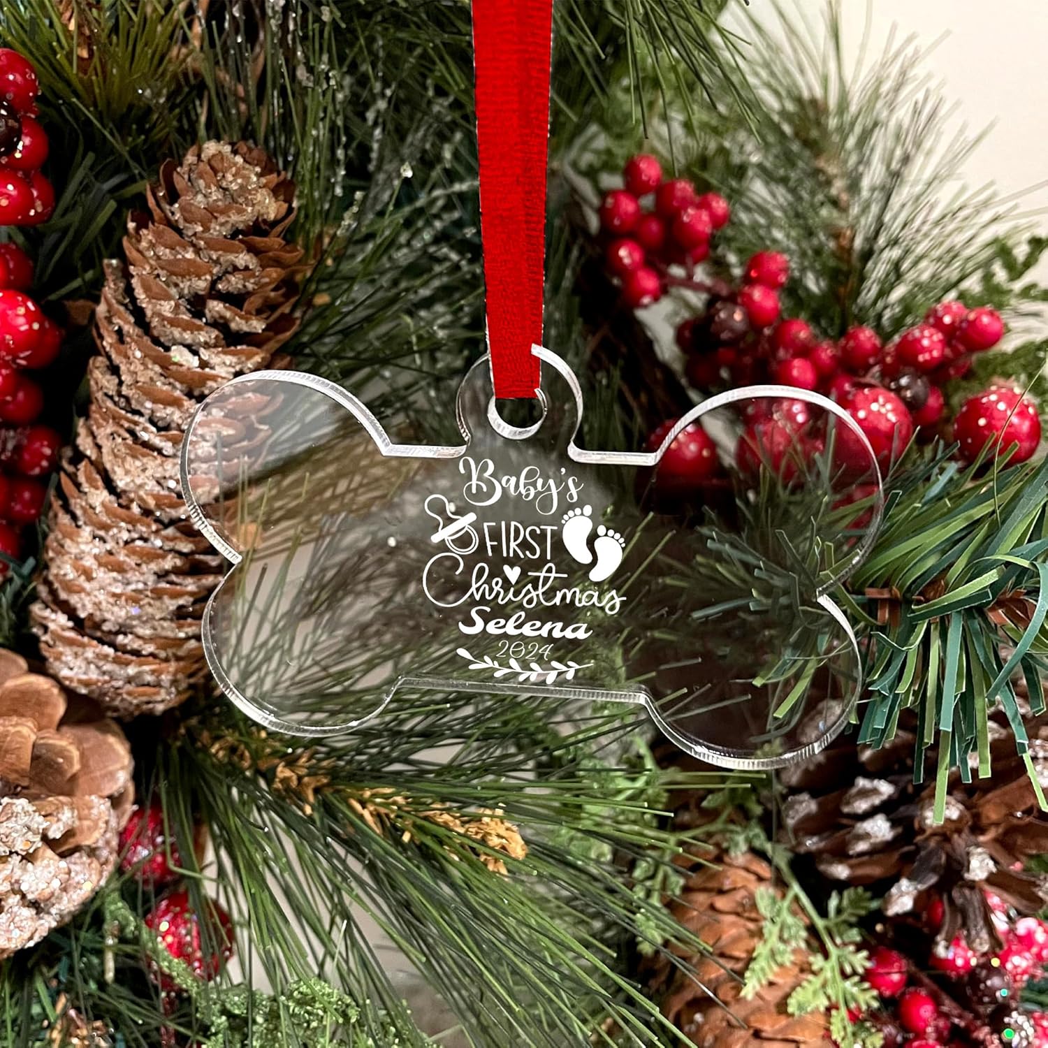 Jasilon Personalized Babys First Christmas Ornament 1