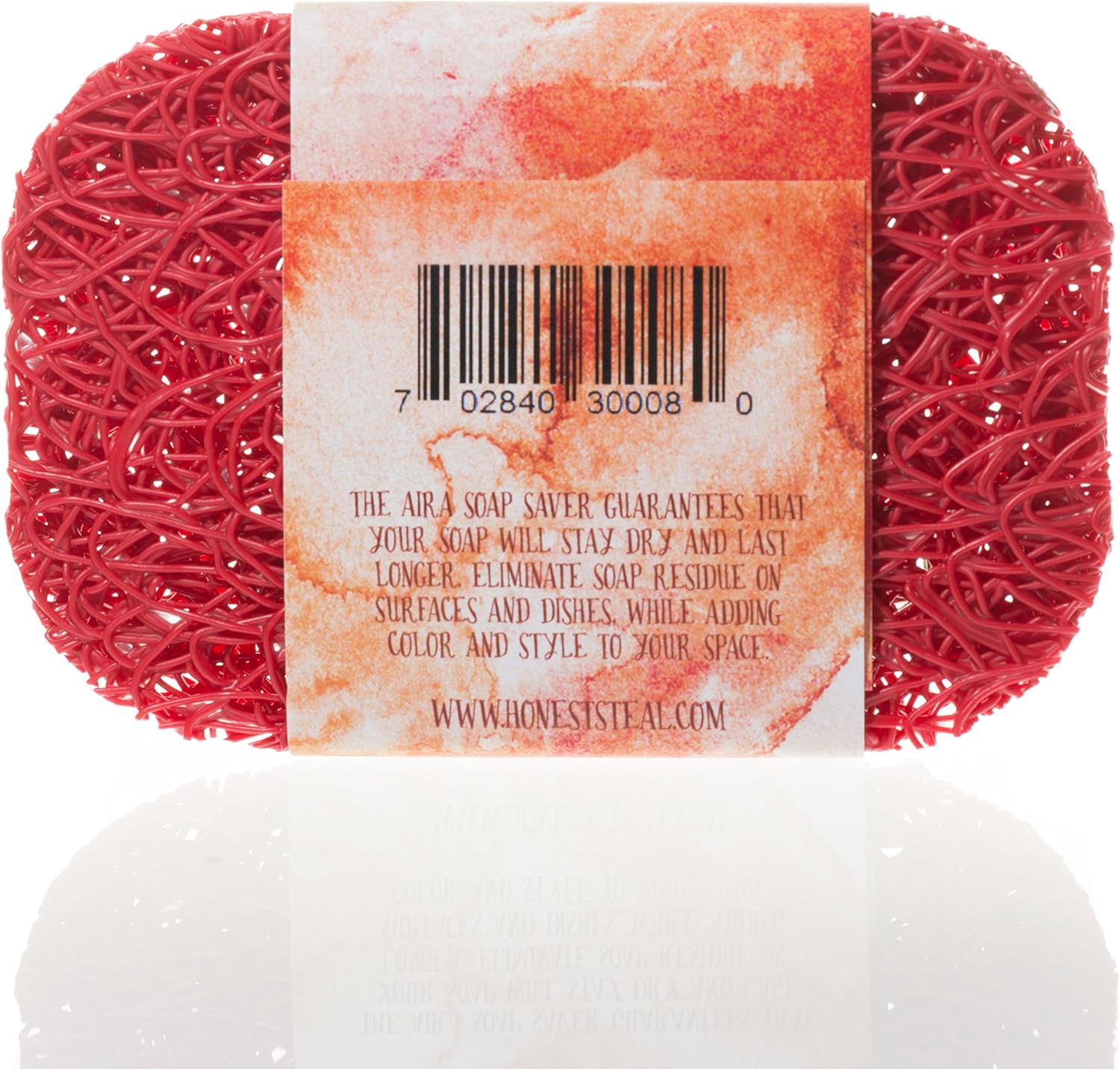 Aira Soap Red Recyclable Soap Lift Dish for Bathroom