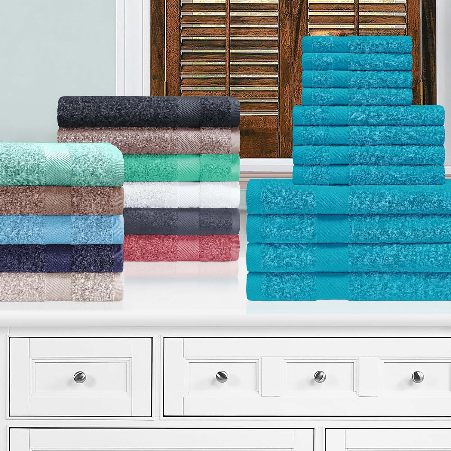 SUPERIOR Kendell 6 Piece Egyptian Cotton Towel Set