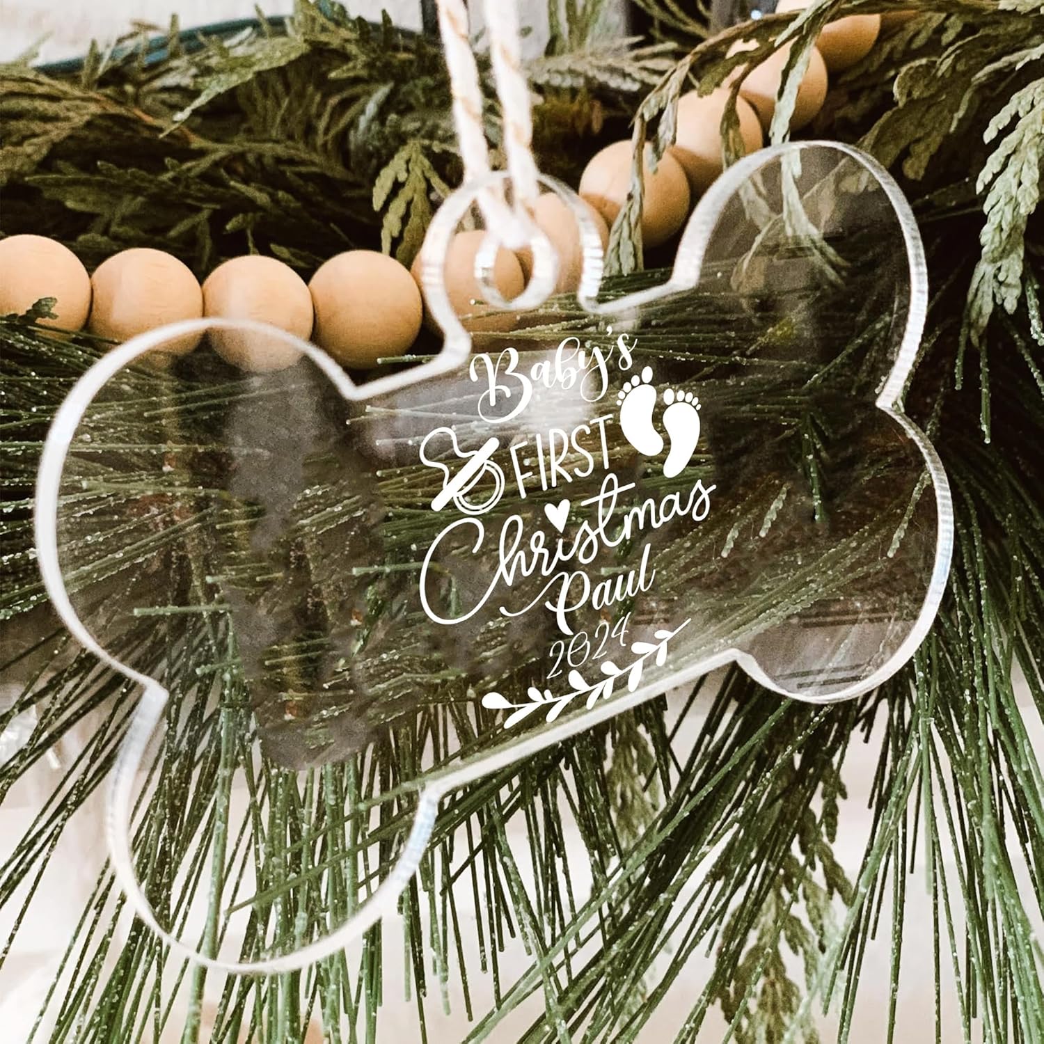 Jasilon Personalized Babys First Christmas Ornament 1