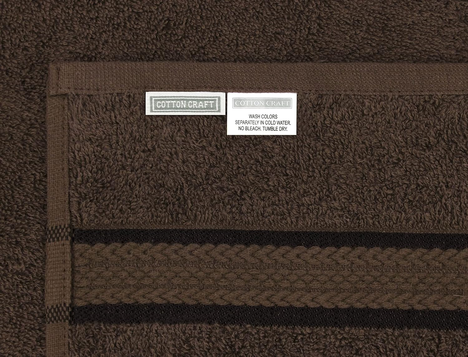 COTTON CRAFT Ultra Soft 6 Piece Towel Set Chocolate