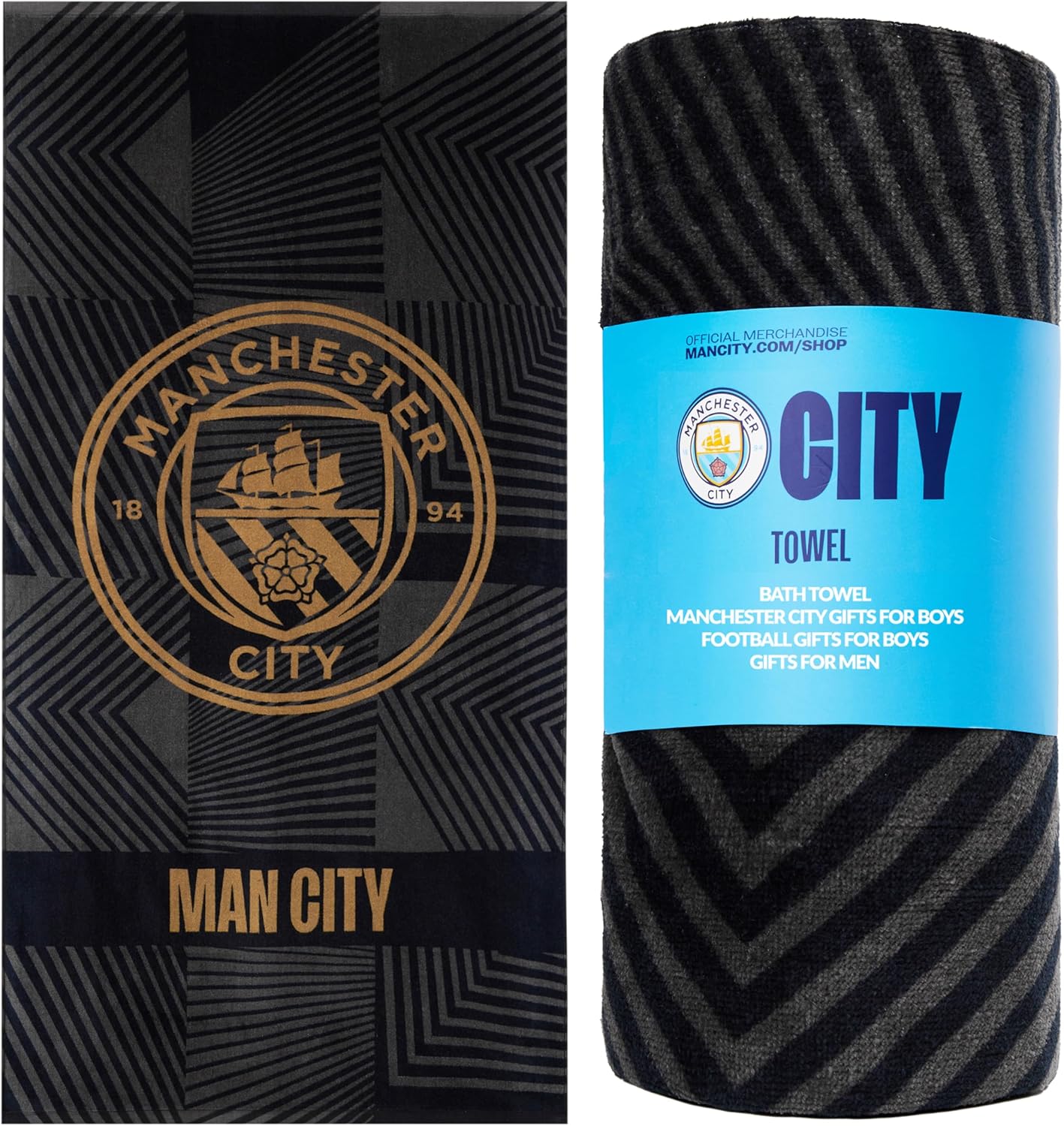 Manchester City FC Beach Towel - 100 Cotton Quick Dry