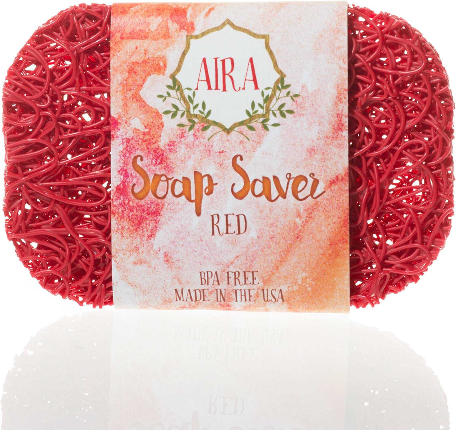 Aira Soap Red Recyclable Soap Lift Dish for Bathroom