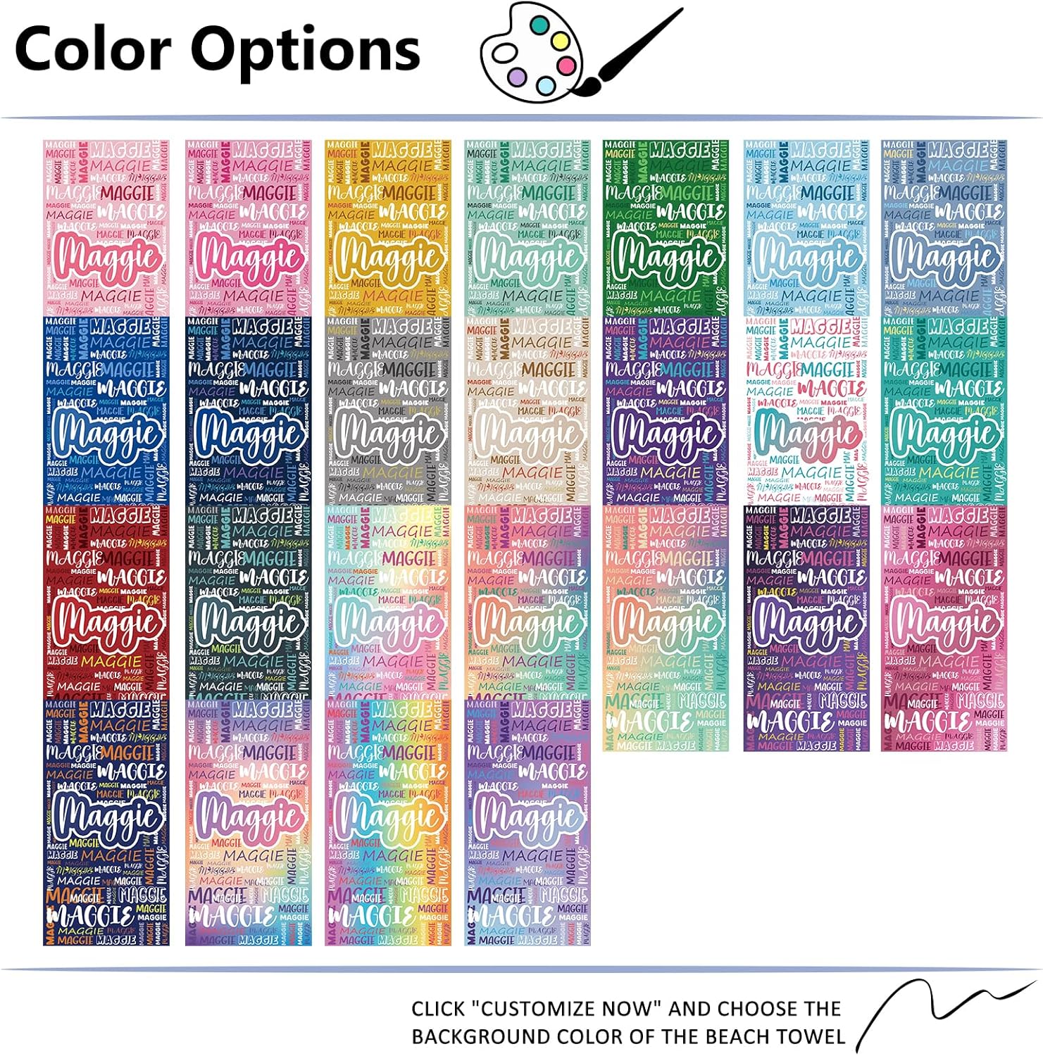 Personalized Beach Towels with Name - Custom Kids Adults Sand-Free Quick Dry Towels