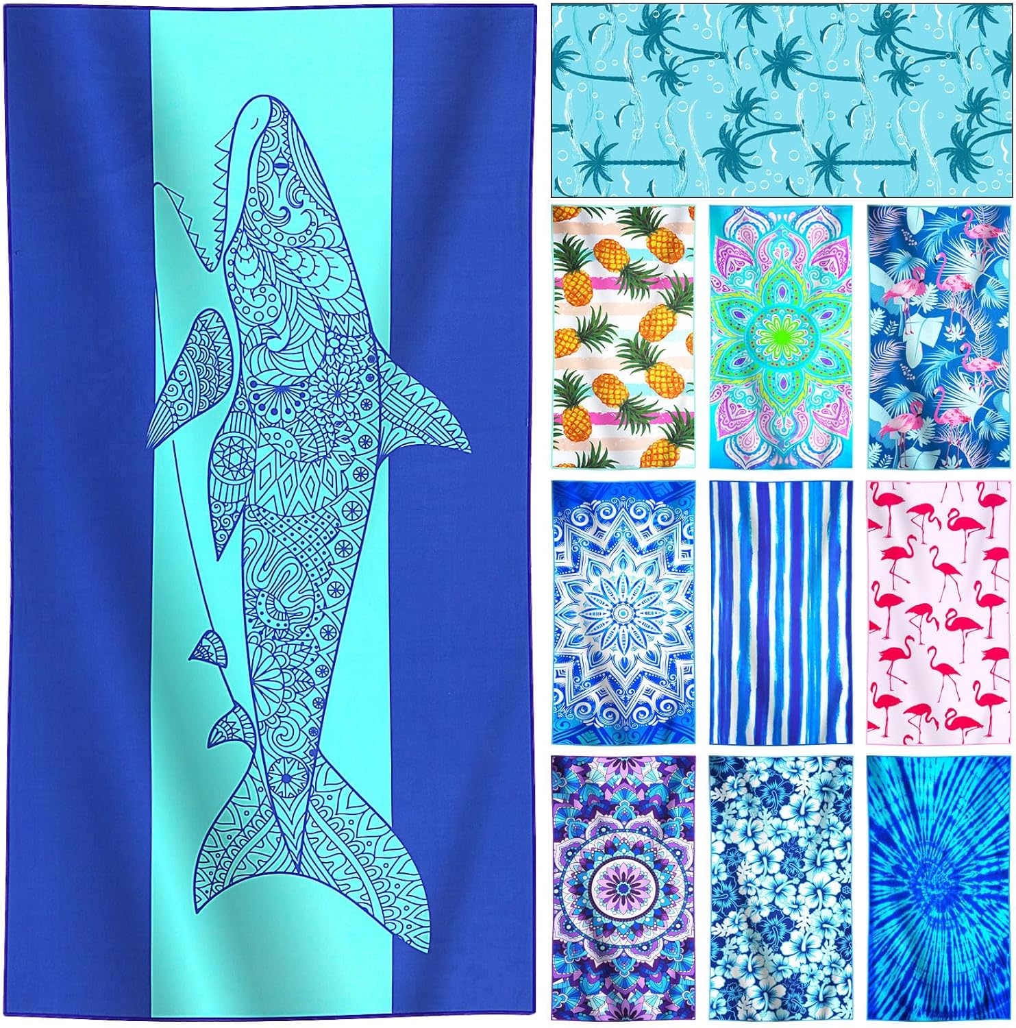 Genovega Microfiber Beach Towel - Extra Large Quick Dry Lightweight