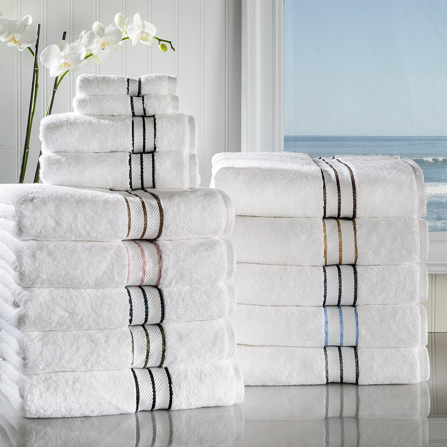 Superior Turkish Cotton Ultra-Plush 6-Piece Towel Set 1