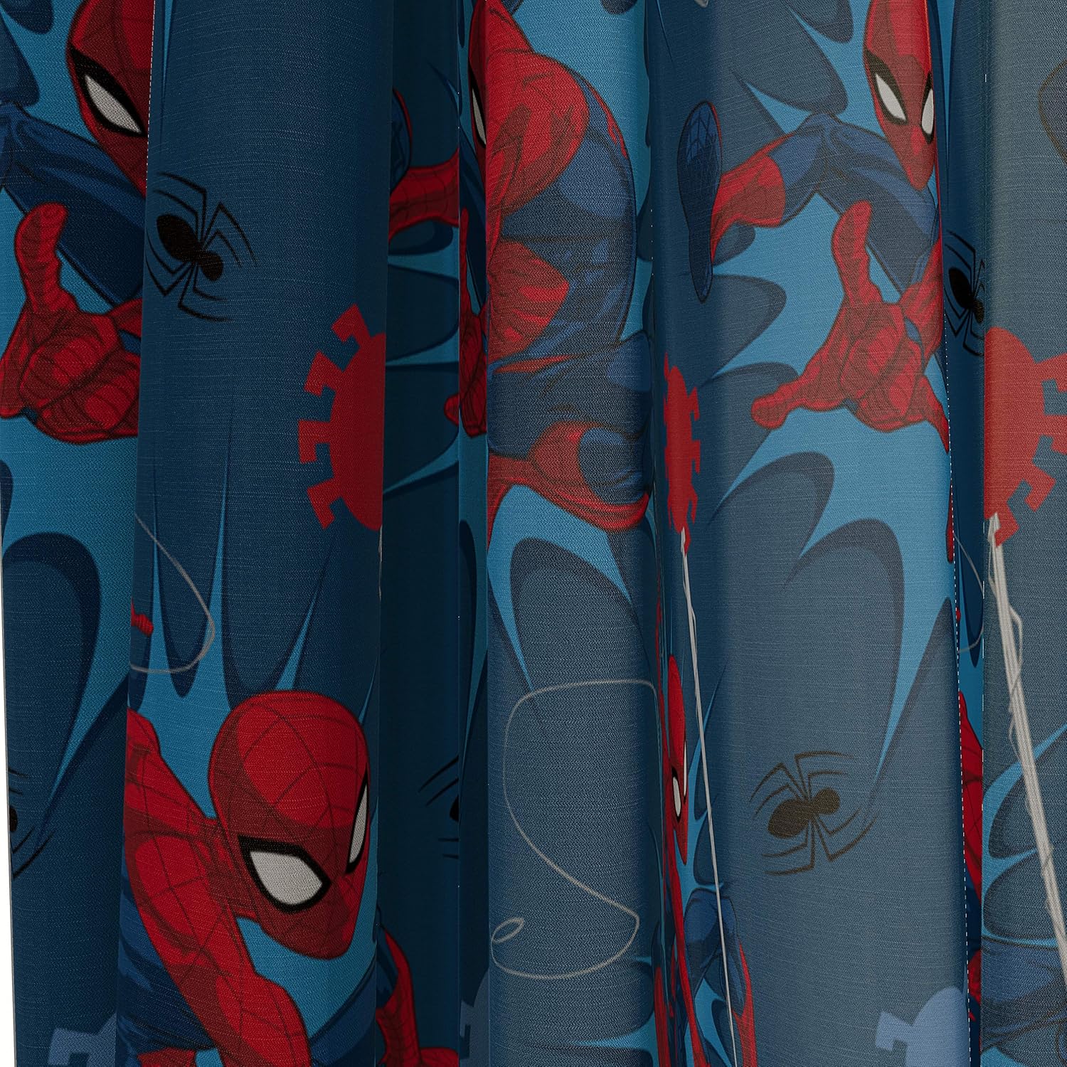 Jay Franco Kids Window Drapes - Spiderman Blue 84 Inch Set